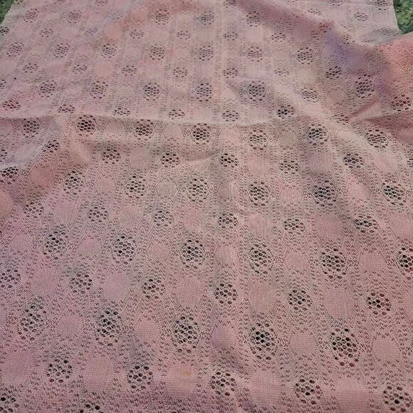 Fabric, Pink Nylon Lace, 45" x 1/2 yd - Picture 3 of 5